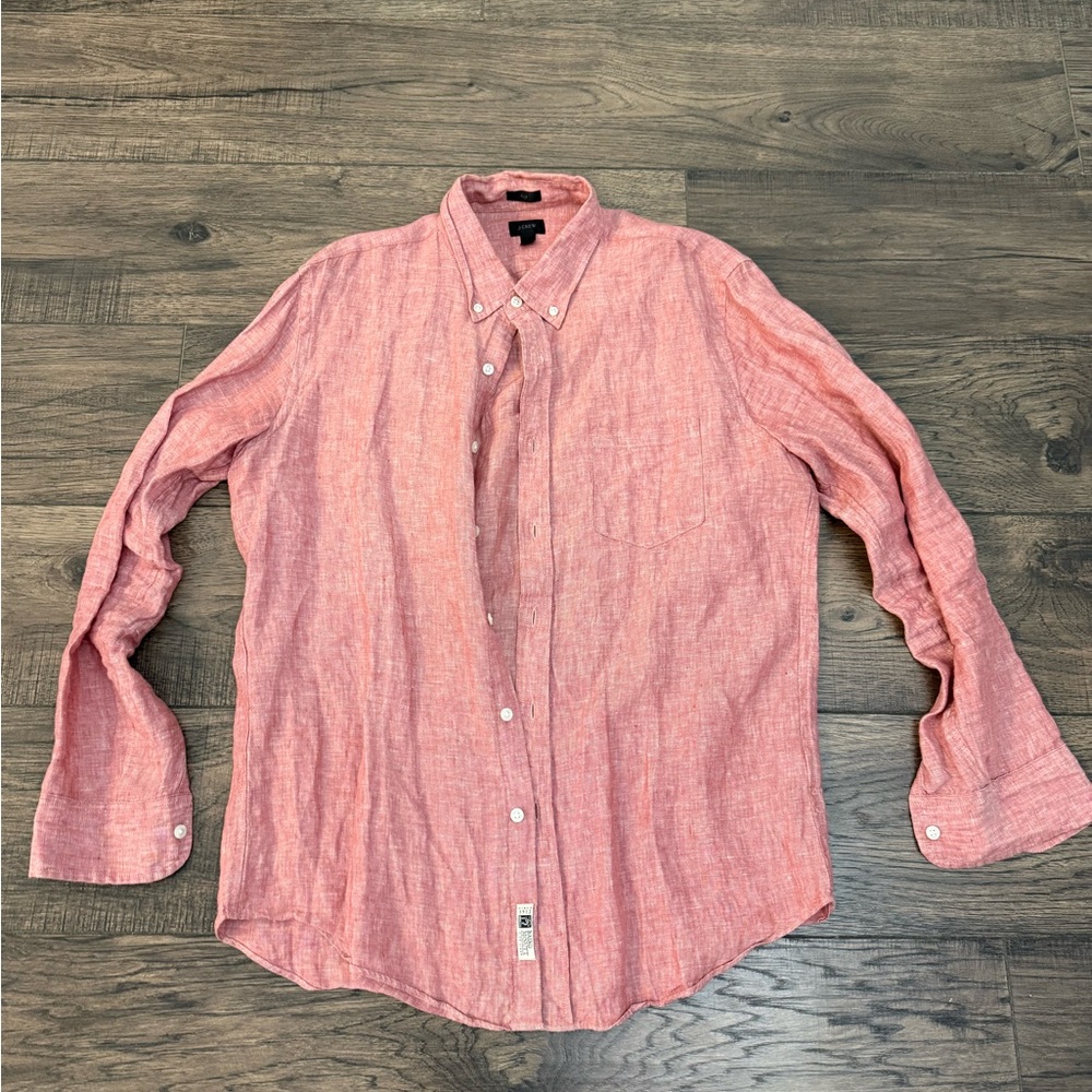 J. Crew Men's Coral Button-Down Shirt
